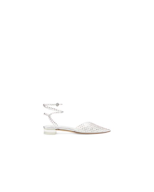 stuart weitzman glam wrap flats