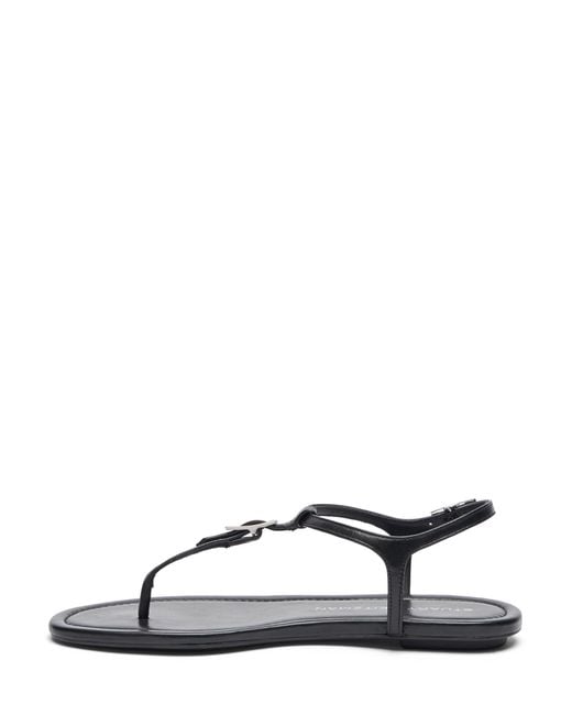 Stuart Weitzman Black Georgie T-Strap