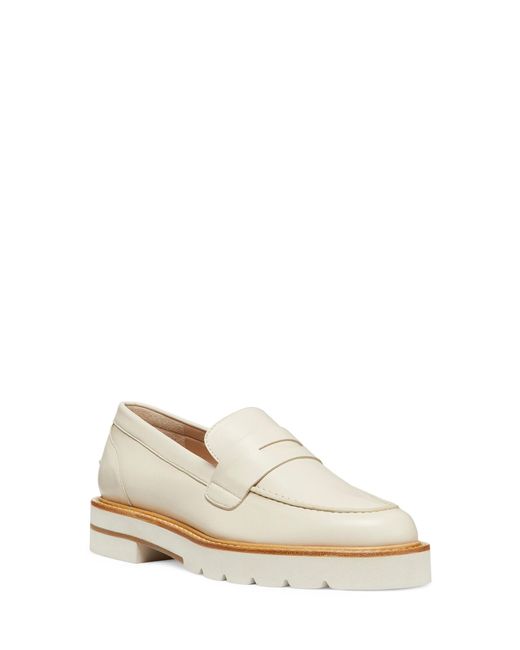 Stuart Weitzman Natural , Parker Lift Loafer, Flats And Loafers,