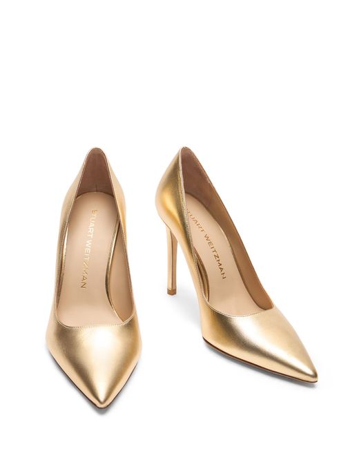 Stuart Weitzman Metallic Stuart Power Pump 100