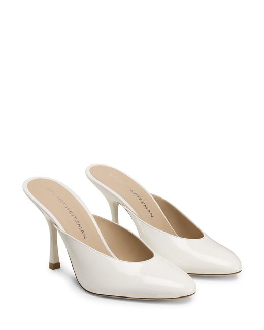 Stuart Weitzman Metallic Heeled Mules