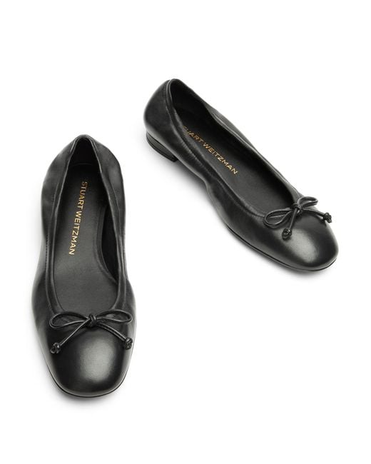 Stuart Weitzman Black Bria Ballet Flat