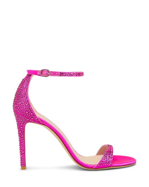 Stuart Weitzman Pink Nudist Shine 100 Sandal