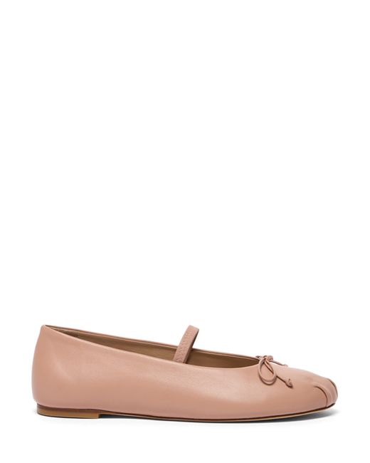 Stuart Weitzman Brown Prima Bow Ballet Mary Jane