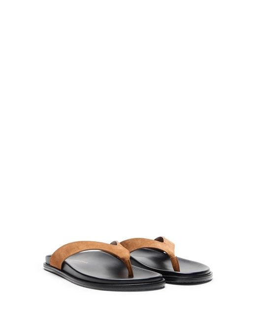 Stuart Weitzman Brown Marykate Thong Sandal