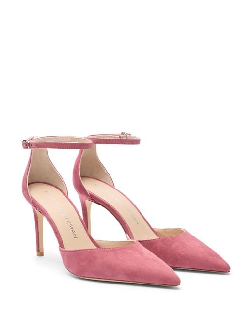 Stuart Weitzman Pink Stuart Power Strap 85