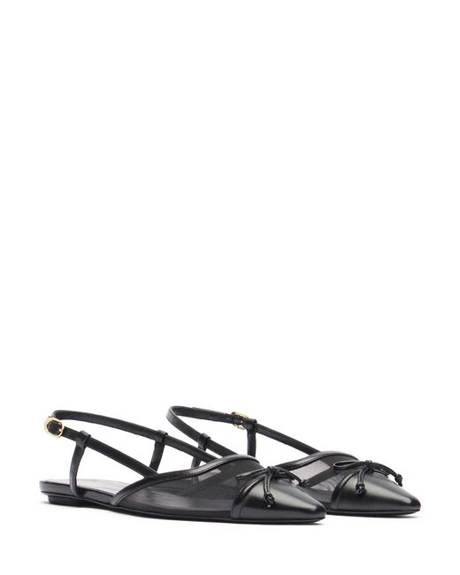 Stuart Weitzman Black Kitty Slingback