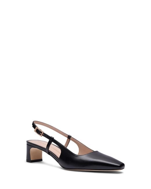 Stuart Weitzman Black Baby Babette Slingback