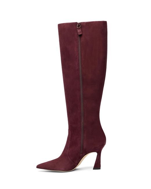 Stuart Weitzman Red Vinnie Zip Boot 85