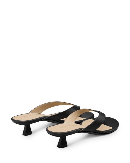 Stuart Weitzman Black Rio Sleek Sandal 35