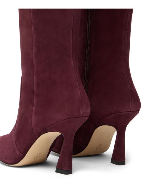 Stuart Weitzman Red Vinnie Zip Boot 85