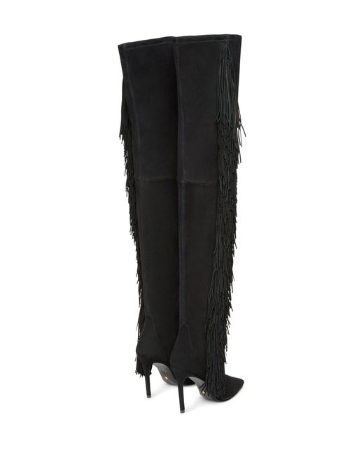Stuart Weitzman Black Ultrastuart Fringe 100 Boot