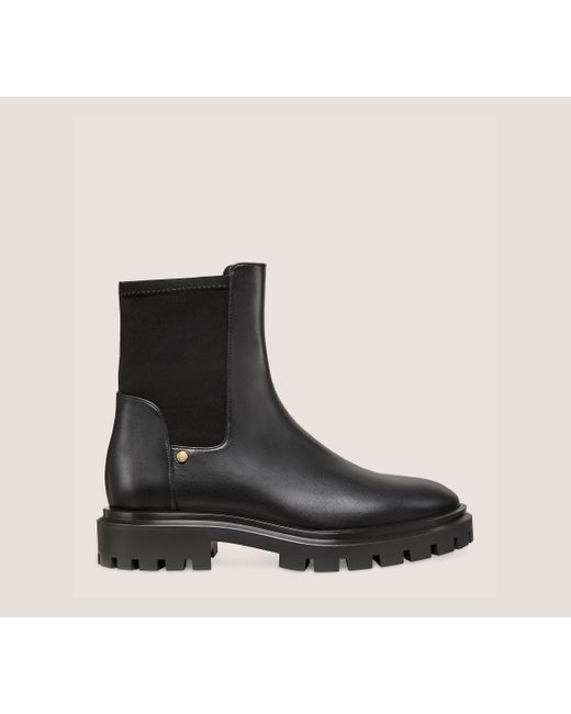 Stuart Weitzman Black Ultra Lug City Bootie