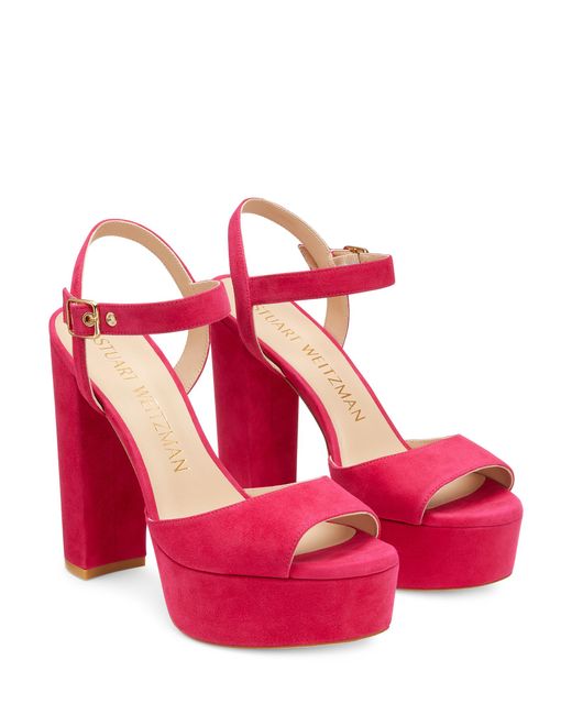 Stuart Weitzman Pink Ryder 95 Platform Sandal