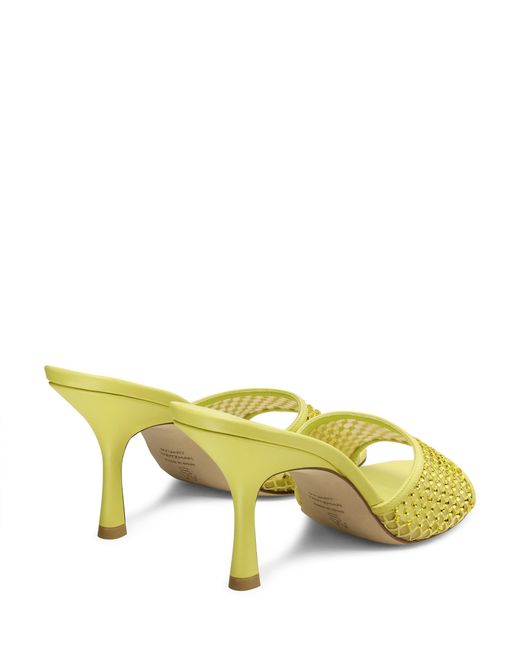 Stuart Weitzman Yellow Heeled Mules