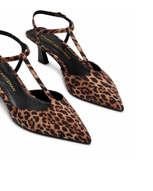 Stuart Weitzman Brown Vinnie T-Strap Pump