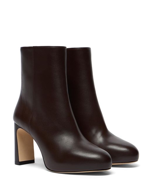 Stuart Weitzman Brown Babette Platform Zip Bootie