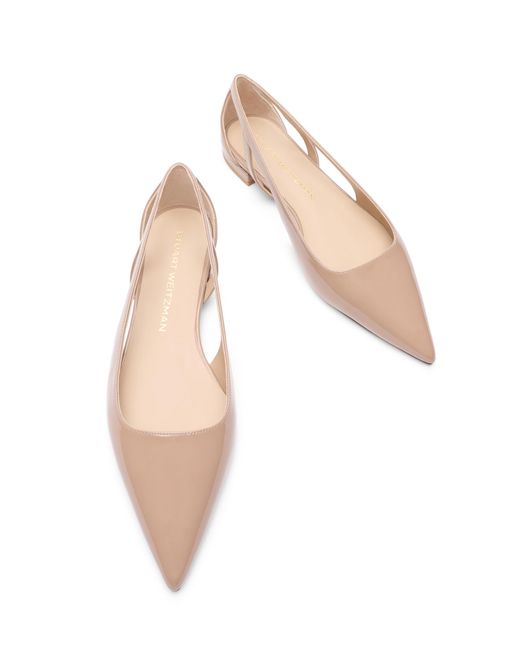 Stuart Weitzman Natural Stuart Power Cutout Flat