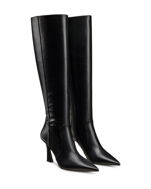 Stuart Weitzman Black Vinnie Zip Boot 85