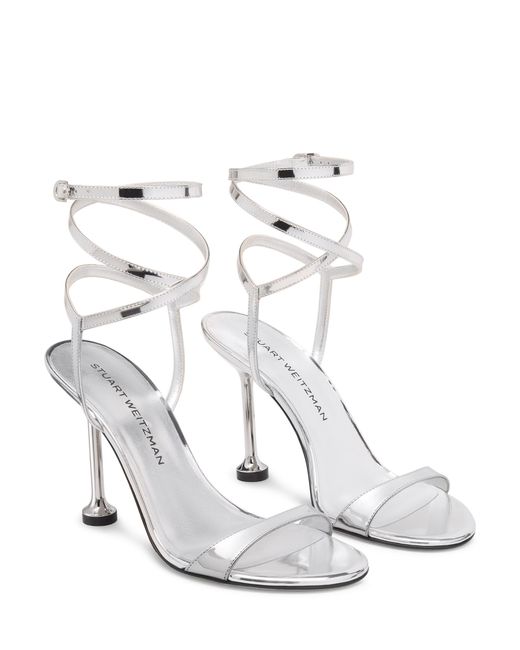 Stuart Weitzman White Nudistini Wrap 100