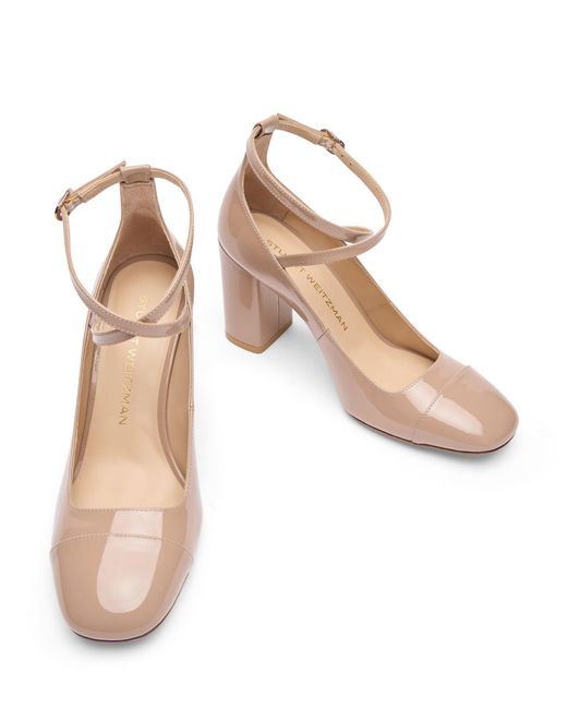 Stuart Weitzman Pink Eden 85 Strap Pump