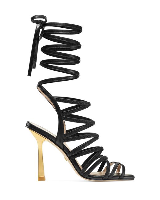 Stuart Weitzman Black Jaxie 100 Sandal