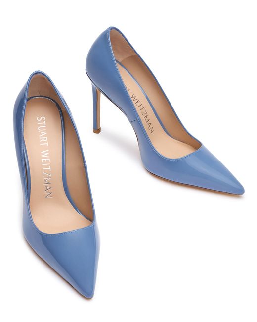 Stuart Weitzman Blue Stuart 100 Pump, Pumps, Steel, Patent