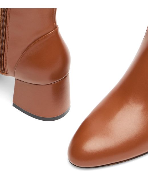 Stuart Weitzman Brown Essentialist Zip 60