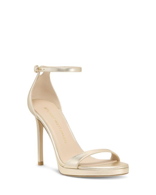 Stuart Weitzman Metallic Nudist Platform
