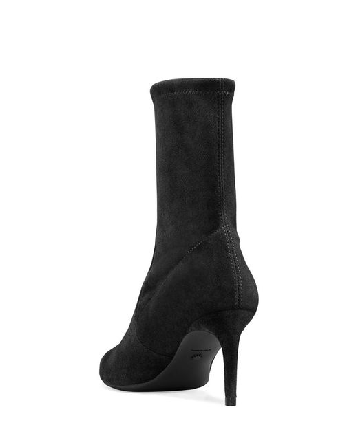 stuart weitzman black wren 75 suede heeled ankle boots