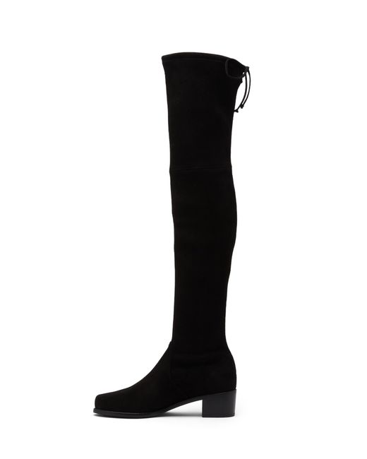 Stuart Weitzman Black Suede Knee-High Boots For
