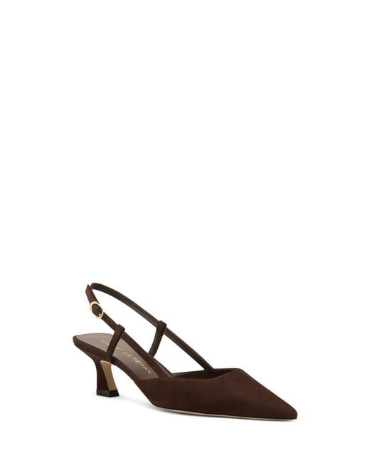 Stuart Weitzman Brown Vinnie 50 Slingback
