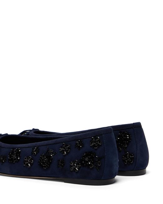 Stuart Weitzman Blue Prima Bow Ballet