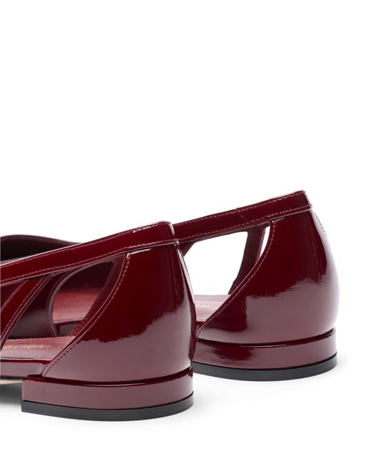 Stuart Weitzman Red Stuart Power Cutout Flat