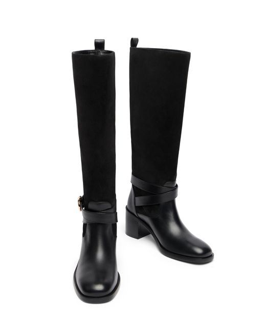 Stuart Weitzman Black Benni Riding Boot 55