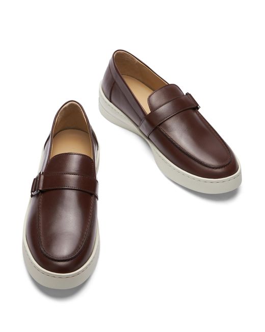 Stuart Weitzman Brown Hamptons Buckle Loafer for men