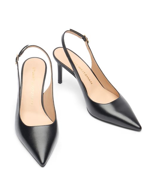 Stuart Weitzman Black Stuart Power Slingback 75