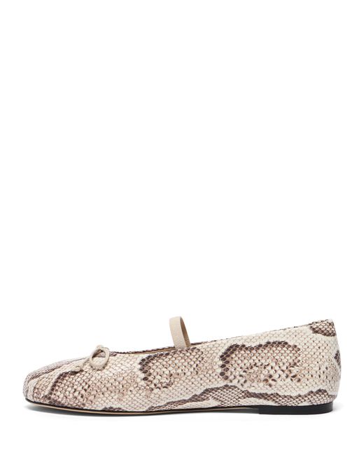 Stuart Weitzman Natural Prima Bow Ballet Mary Jane