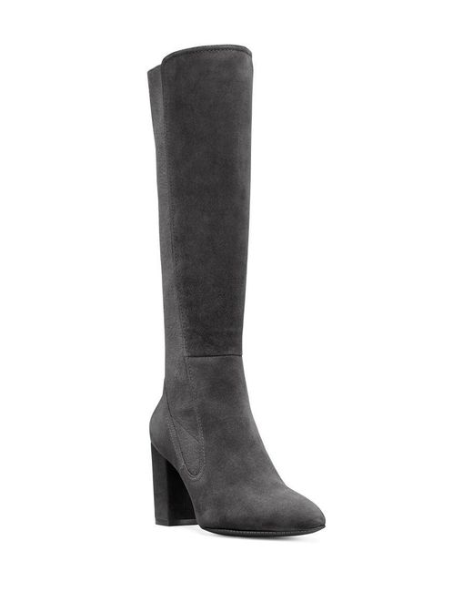 Stuart Weitzman Suede Livia 80 in Gray - Lyst