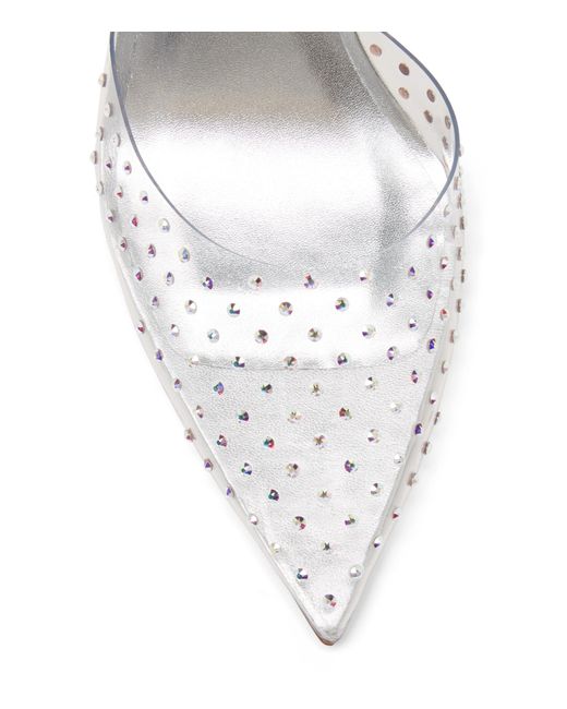 Stuart Weitzman White Glam Xcurve 100 Wrap Pump