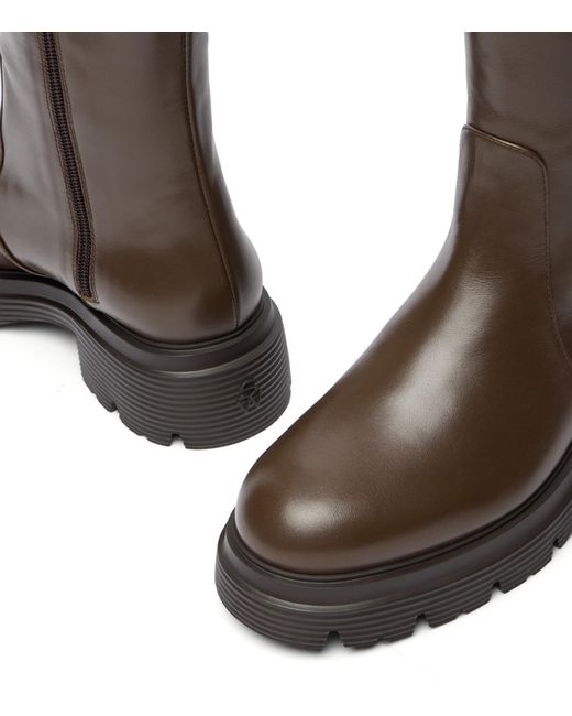 Stuart Weitzman Brown Hudson Lite Zip Boot