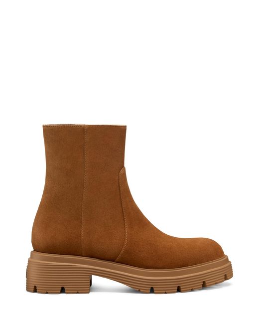 Stuart Weitzman Brown Hudson Lite Zip Bootie