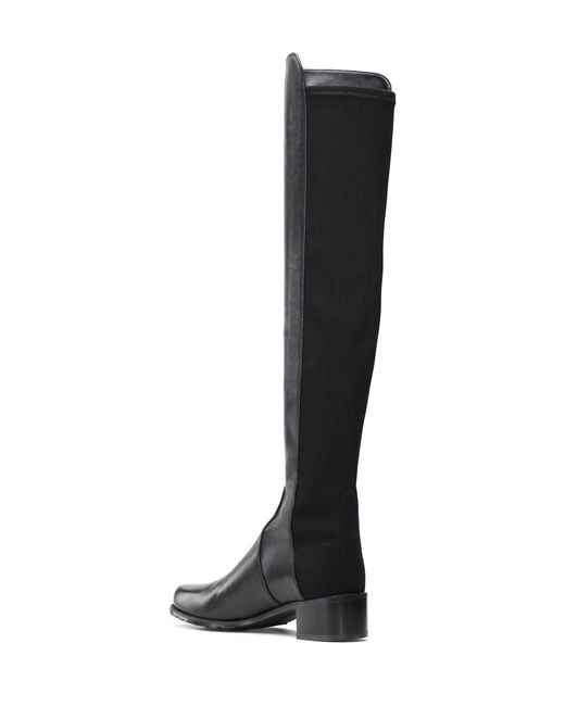 Stuart Weitzman Black Overknee-Stiefel Reserve
