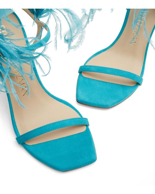 Stuart Weitzman Blue Plume 100 Sandal