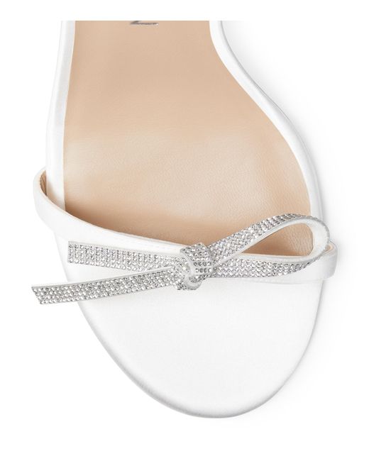 Stuart Weitzman White Nudist Sw Bow 100 Sandal
