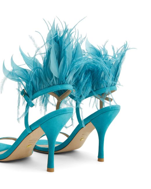 Stuart Weitzman Blue Plume 100 Sandal