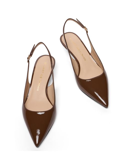 Stuart Weitzman Brown Stuart Sculpt Slingback 35