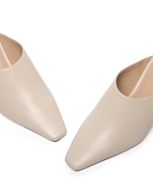 Stuart Weitzman White Stassi Mule 50