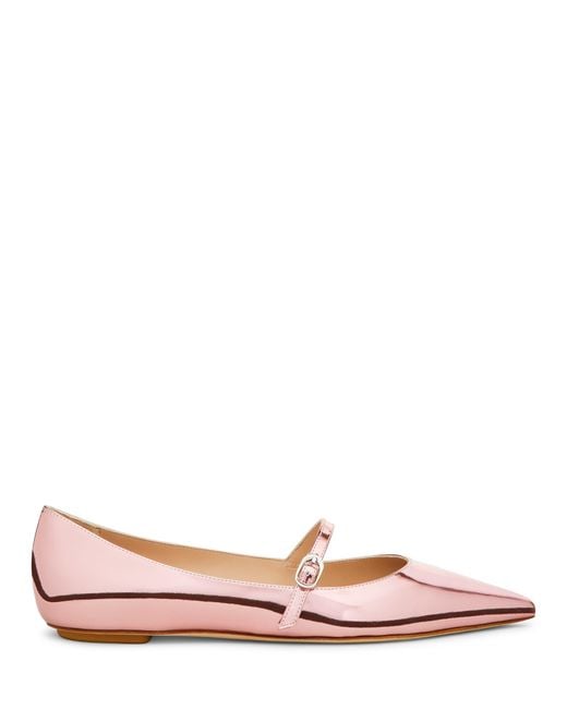 Stuart Weitzman Pink Emilia Mary Jane Flat