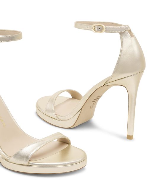 Stuart Weitzman Metallic Nudist Platform